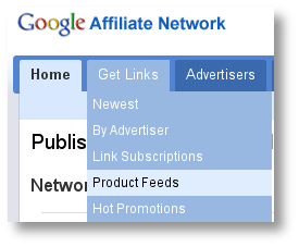 Google Affiliate Network: Datafeed Delivery